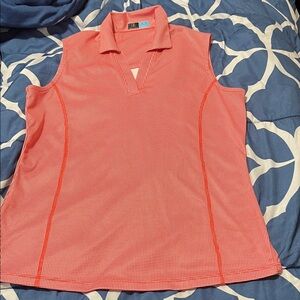 PGA Tour Coral Sleeveless Tank Top